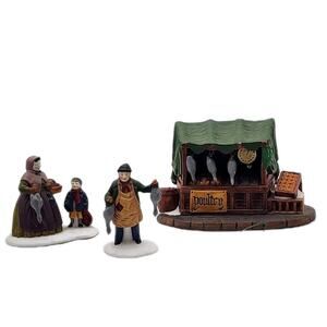 Department 56 Poultry Market Heritage Village 5559-0 Set Of 3 Original Box VTG